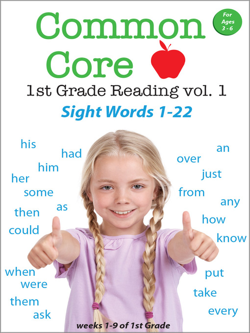Common Core 1st Grade Reading Sight Words Volume 1 Sacramento